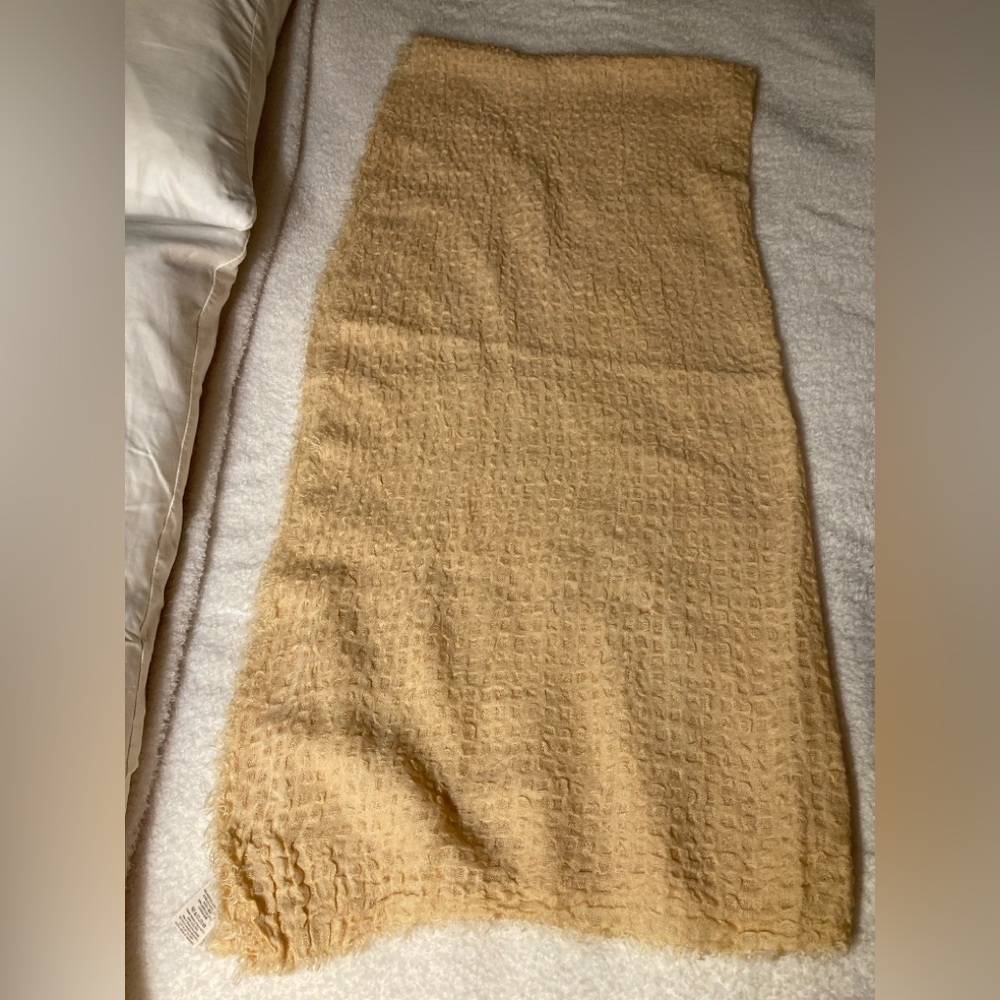 Free People Textured Blanket Peach Scarf